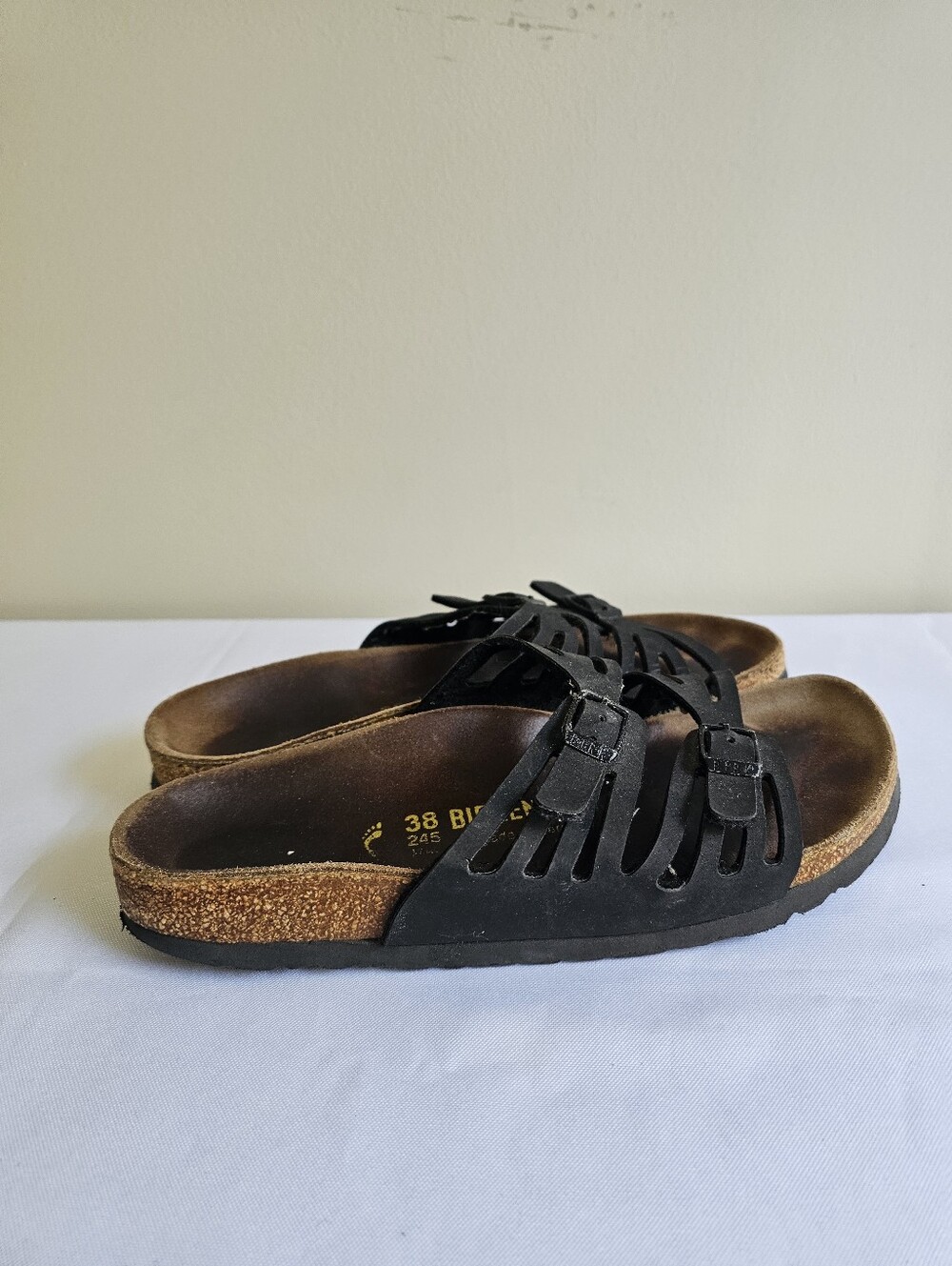 Birkenstock Black Strappy Multi-Band Slide Sandals - Women's